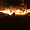 Huge Fire Erupts at Fresno Power Pole Yard