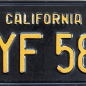 California Reissues Classic Black License Plates