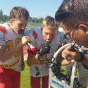 German Exchange Students Learn American Football At Bullard High