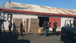 Poverello unloading birds