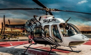 Pictured is a Skylife EMS helicopter. Image courtesy of Kern County Fire Department.