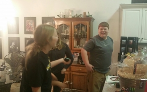 Riley Budd and Edison Students